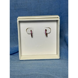 CHLOE + ISABEL pink gemstone rose gold mini hoops - E556PIRG