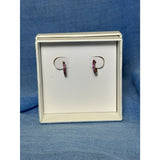 CHLOE + ISABEL pink gemstone rose gold mini hoops - E556PIRG