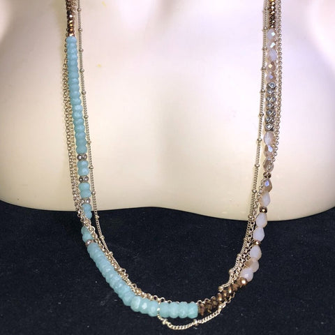 CHLOE + ISABEL seafoam serenity multi-strand necklace - N039
