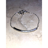CHLOE + ISABEL silver baguette brilliant cut sparkle bar bracelet - B076