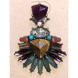 CHLOE + ISABEL multistone fan statement earrings - E062