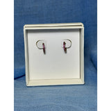 CHLOE + ISABEL pink gemstone rose gold mini hoops - E556PIRG