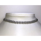 CHLOE + ISABEL silver beaded lattice choker necklace - N092