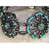 Chloe + Isabel vintage turquoise floral medallion bracelet - B101