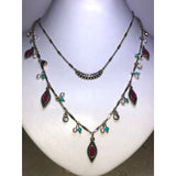 CHLOE + ISABEL turquoise & ruby charm layered necklace - N528PIAG