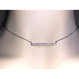 Chloe + Isabel silver pavé bar necklace - N169