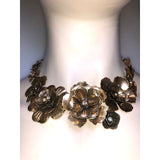 Chloe + Isabel Antiqued Gold Floral Statement Necklace - N723MEG