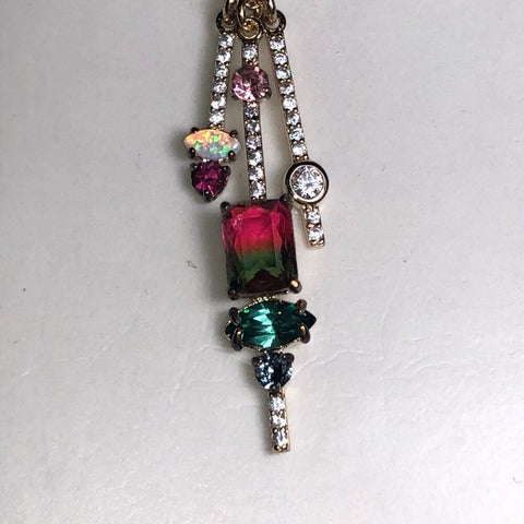 CHLOE + ISABEL mystic prism vertical pendant necklace - N182