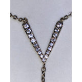 CHLOE + ISABEL pavé v-bar y-necklace in gold