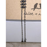 CHLOE + ISABEL Silver-Tone Beaded Chain Drop Earrings - E069