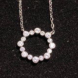 CHLOE + ISABEL sparkling circle solitaire necklace - N042
