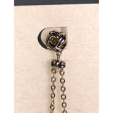 CHLOE & ISABEL Double Chain Knot & Oval Drop Earrings -E181