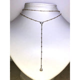 CHLOE + ISABEL crystal y-neck layered delicate necklace - N594CLSG