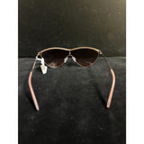 Bebe Women’s Oversized Shield Sunglasses – Gold Metal Frame with Rhinestone Accents – 100% UV Protection (NWT)