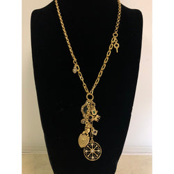 CHLOE + ISABEL medieval charm story long pendant necklace - N172