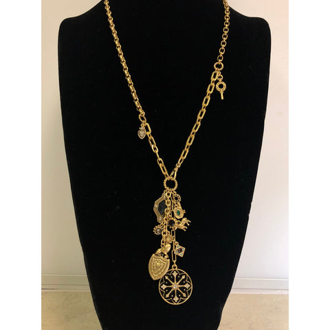 CHLOE + ISABEL medieval charm story long pendant necklace - N172