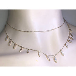 CHLOE + ISABEL pave two-row necklace - N184