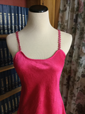Adorable Pink Crinkly Chemise with Riff Raff Straps