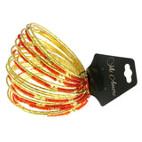 Mi Amore Multiple-Bracelets Gold-Tone/Red