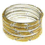 Mi Amore Multiple-Bracelets Yellow/Silver-Tone