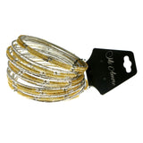 Mi Amore Multiple-Bracelets Yellow/Silver-Tone
