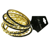 Mi Amore Multiple-Bracelets Gold-Tone/Black