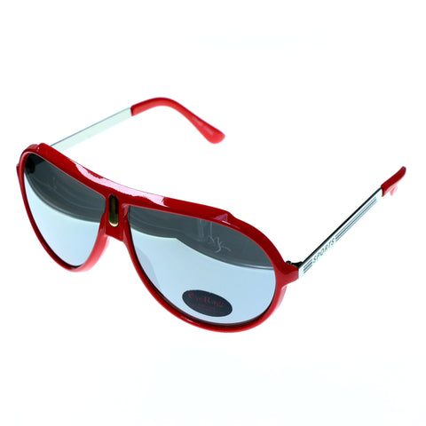 UV protection Aviator-Sunglasses Red & Gold-Tone Colored #3891