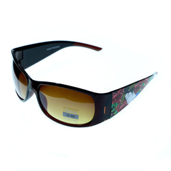 Mi Amore UV protection Oriental print Goggle-Sunglasses Brown Frame & Brown Lens