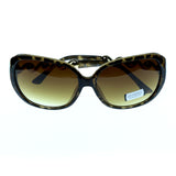 Tortoise-Shell & Brown Colored Composite Oversize-Sunglasses #3876