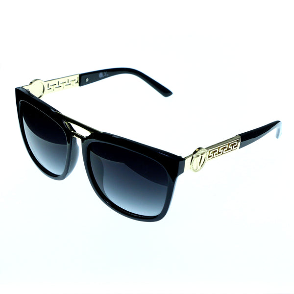 UV protection Shatter resistant Poly carbonated Oversize-Sunglasses With Logo Accents Black Color #3867