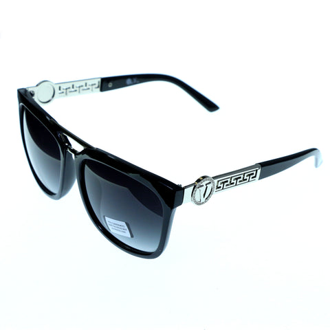UV protection Shatter resistant Poly carbonated Oversize-Sunglasses With Logo Accents Black Color #3867