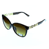 UV protection Shatter resistant Poly carbonated Oversize-Sunglasses With Logo Accents Tortoise-Shell & Yellow Colored #3872