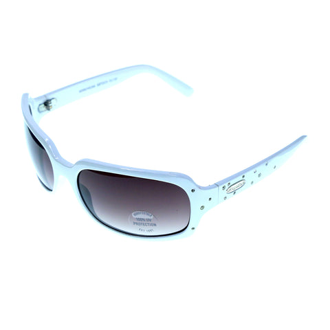 UV protection Goggle-Sunglasses With Crystal Accents White & Purple Colored #3945