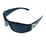 Black & Gray Colored Acrylic Sport-Sunglasses With Logo Accents #3930