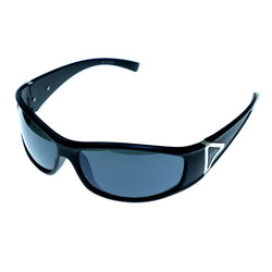 Black & Gray Colored Acrylic Sport-Sunglasses With Logo Accents #3930