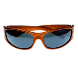 Orange & Green Colored Acrylic Sport-Sunglasses With Logo Accents #3930