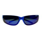 Blue & Green Colored Acrylic Sport-Sunglasses With Logo Accents #3922