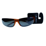 Orange & Green Colored Acrylic Sport-Sunglasses With Logo Accents #3922
