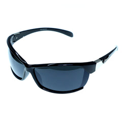 Black & Gray Colored Acrylic Sport-Sunglasses With Logo Accents #3928