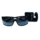Black & Gray Colored Acrylic Sport-Sunglasses With Logo Accents #3928