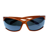 Orange & Gray Colored Acrylic Sport-Sunglasses With Logo Accents #3928