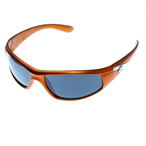 Orange & Gray Colored Acrylic Sport-Sunglasses With Logo Accents #3924