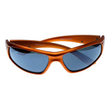 Orange & Gray Colored Acrylic Sport-Sunglasses With Logo Accents #3924