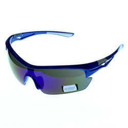 Mi Amore UV protection Shatter resistant Poly Carbonate Wrap-Sunglasses Two-Tone & Blue