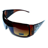 Mi Amore UV protection Tattoo print Goggle-Sunglasses Brown Frame & Brown Lens