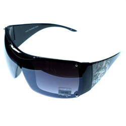 Mi Amore UV protection Tattoo print Goggle-Sunglasses Black Frame & Black Lens