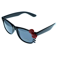 Mi Amore UV protection Shatter Resistant Poly carbonate Vintage Style Sunglasses Black Frame & Black Lens