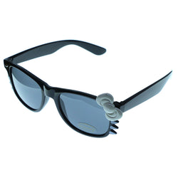 Mi Amore UV protection Shatter resistant Poly Carbonate Vintage Style Sunglasses Black Frame & Black Lens
