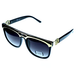 Mi Amore UV protection Shatter resistant Vintage Style Sunglasses Two-Tone Frame & Black Lens