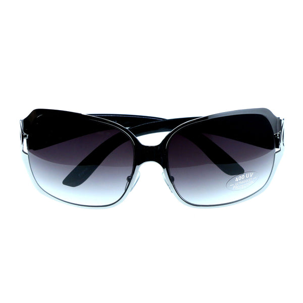 Mi Amore UV protection Oversize-Sunglasses Silver-Tone Frame/Purple Lens